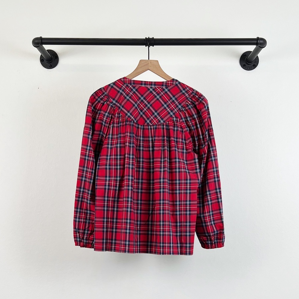 NWT Draper James Angie Plaid Popover Cotton Classic Preppy Girl Top - Picture 6 of 7
